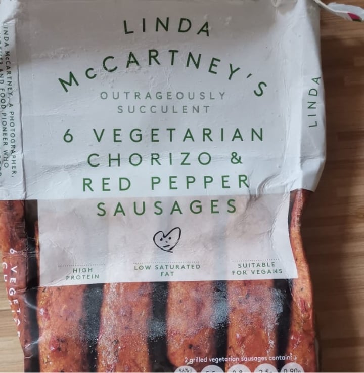 review photo of Linda McCartney's 6 Vegetarian Chorizo & Red Pepper Sausages shared by @naive on 28 Jul 2020 - review