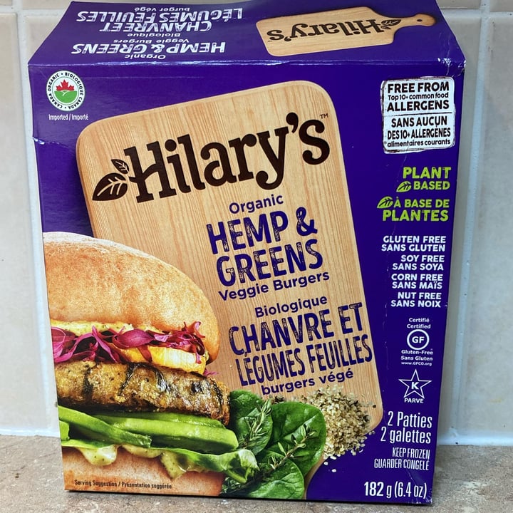 photo of Hilary's Hemp & Greens Veggie Burger shared by @happyhorse on  14 Sep 2022 - review
