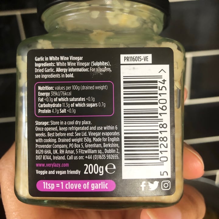 photo of Very lazy Chopped garlic shared by @southernveganupnorth on  26 Apr 2021 - review