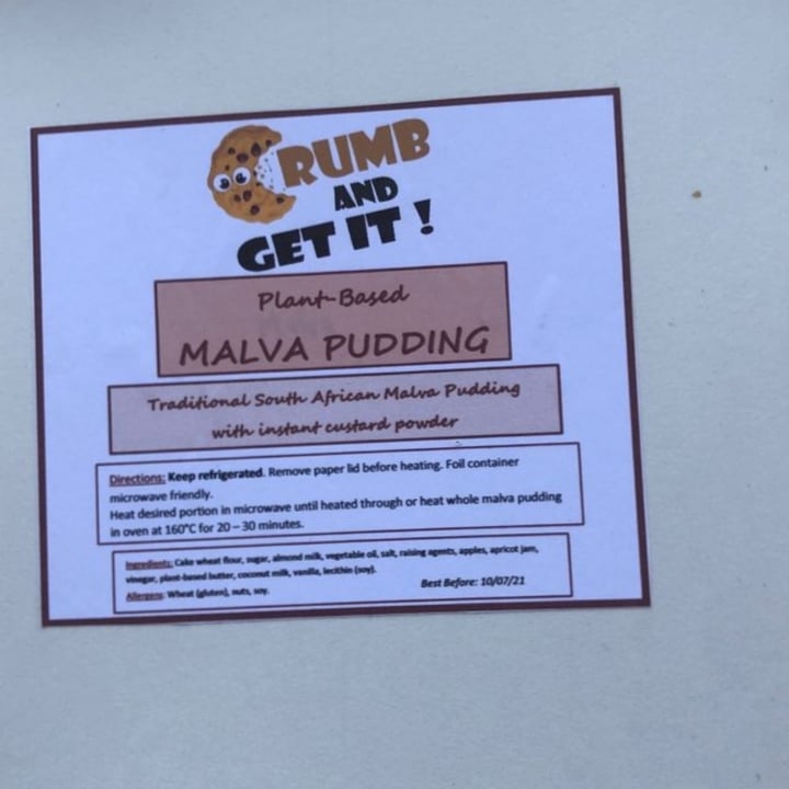 photo of crumb and get it! Malva Pudding shared by @karamikayla on  18 Jul 2021 - review