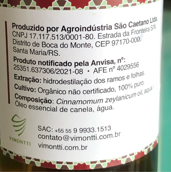review photo of Vimontti Hidrolato de Canela shared by @kellychris on 06 Jun 2022 - review