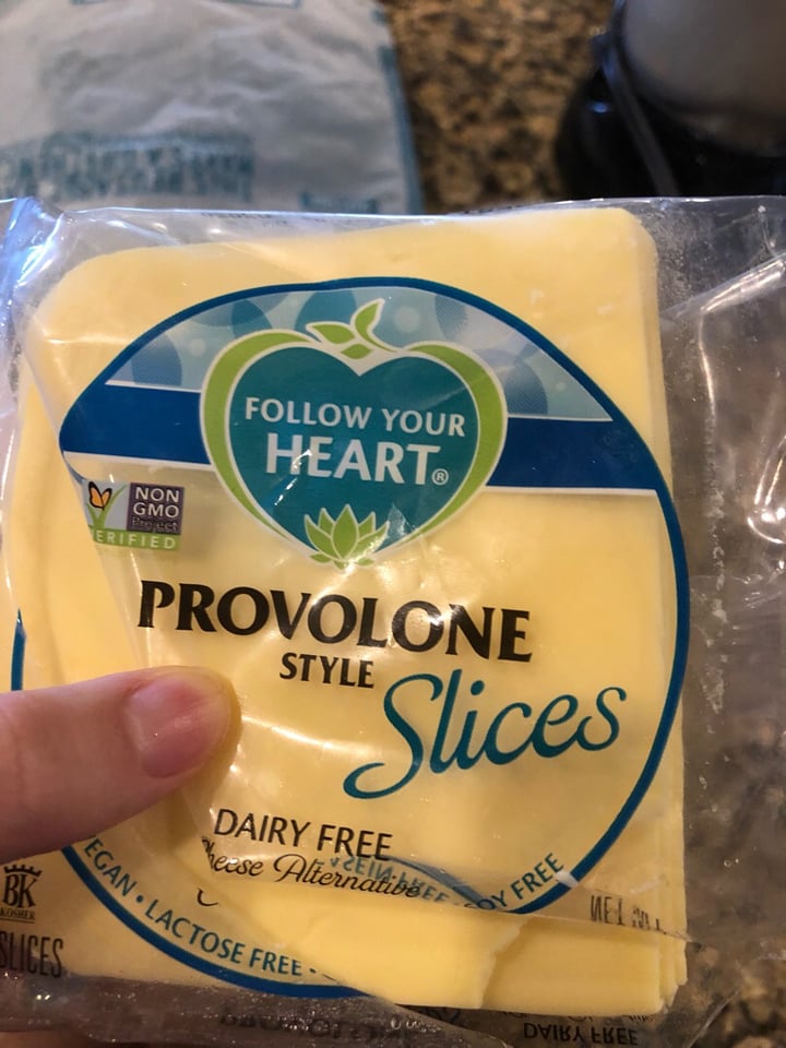 photo of Follow Your Heart Provolone Slices Cheese shared by @vegan-treehugger on  12 Apr 2020 - review