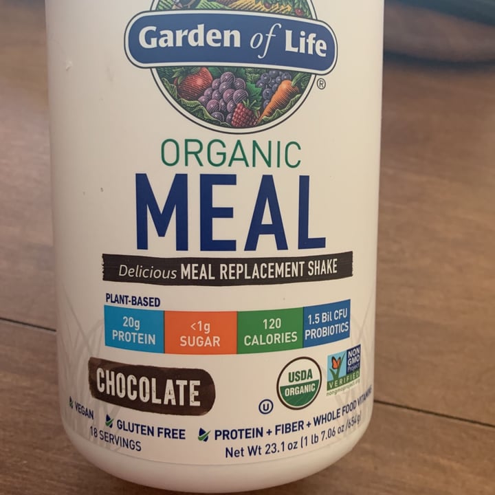 photo of Garden of Life Organic Meal Chocolate  replacement Shake shared by @inkymycat on  05 Sep 2021 - review