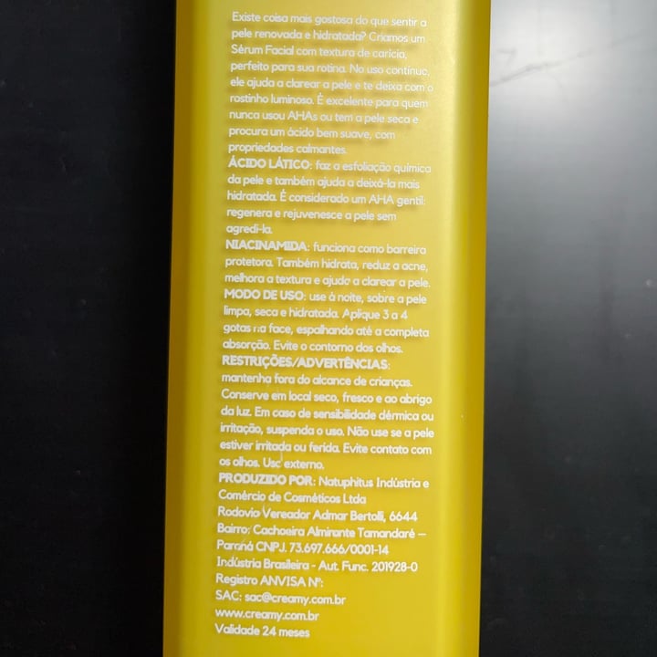 review photo of Creamy Ácido Lático shared by @victorterhorst on 01 Feb 2022 - review
