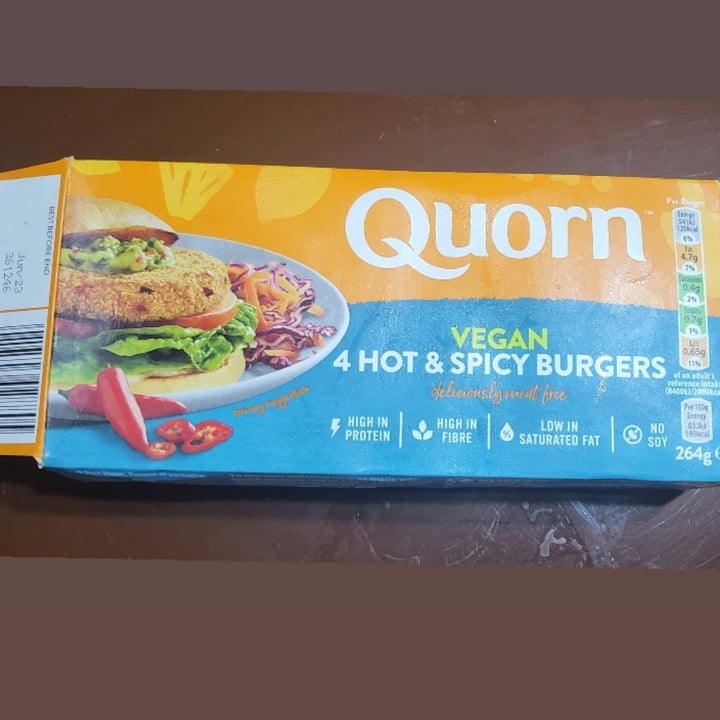 photo of Quorn Quorn Vegan Hot And Spicy Burgers shared by @anu11 on  15 Oct 2022 - review