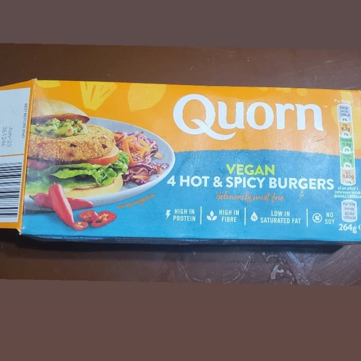 review photo of Quorn Quorn Vegan Hot And Spicy Burgers shared by @anu11 on 15 Oct 2022 - review