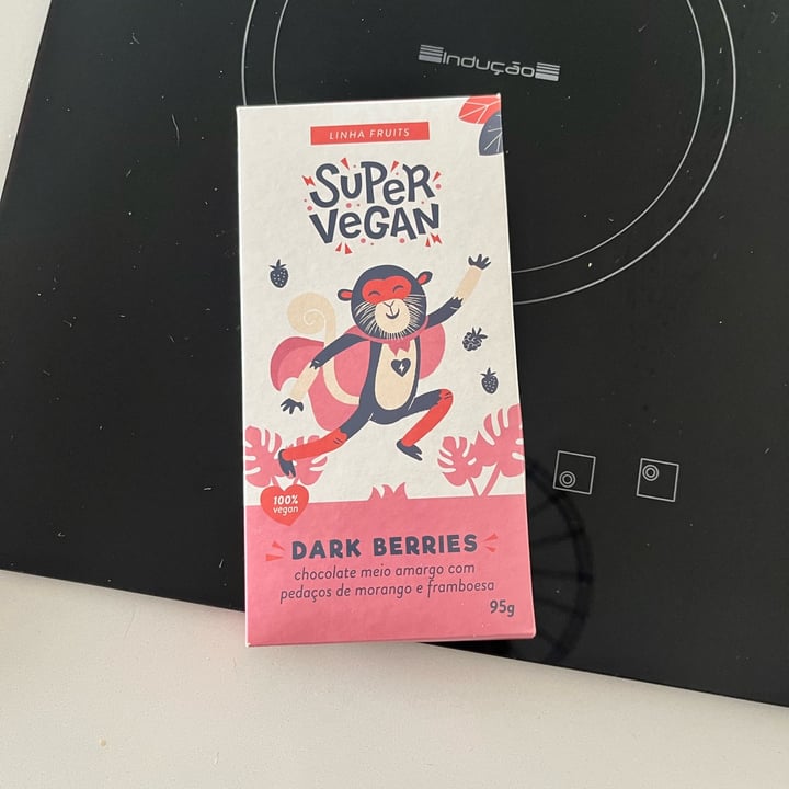photo of Super Vegan Barra De Chocolate - Dark Berries (95g) shared by @brigidaalves on  19 Jun 2022 - review