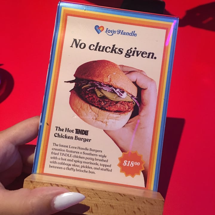 photo of Love Handle  Hot TiNDLE™ Chicken Burger shared by @haylie on  11 Apr 2021 - review