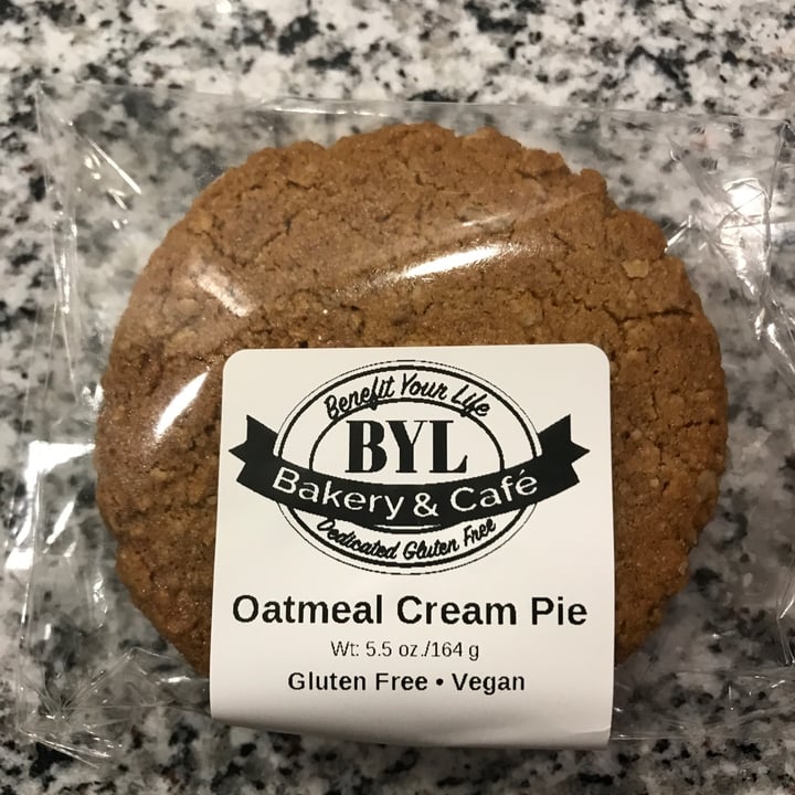 photo of Benefit Your Life Gluten Free Bakery & Cafe Oatmeal Cream Pie shared by @earthtostacy on  24 Apr 2021 - review