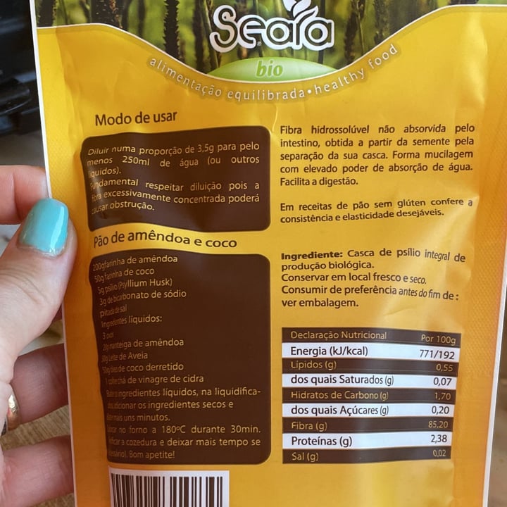 review photo of Fibra de psilium Seara Fibra psilium hidrossoluvel shared by @dianatrindade on 10 May 2022 - review