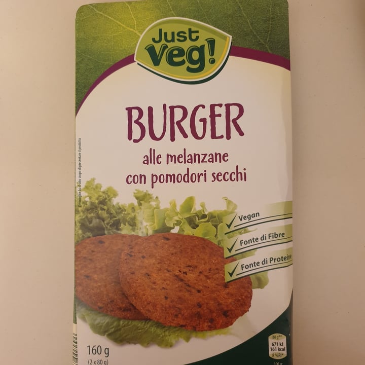 photo of Just Veg! (ALDI Italy) Burger alle melanzane con pomodori secchi shared by @alexsunrise on  27 Oct 2022 - review