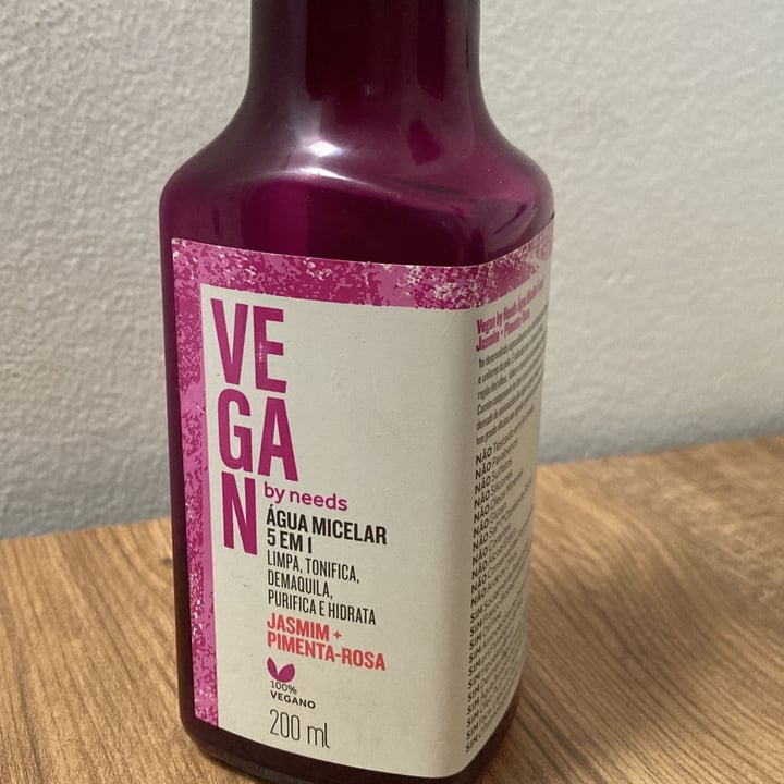 photo of Vegan by Needs Água Micelar 5 Em 1 Jasmim - Pimenta-Rosa  shared by @talitanut on  19 Apr 2022 - review
