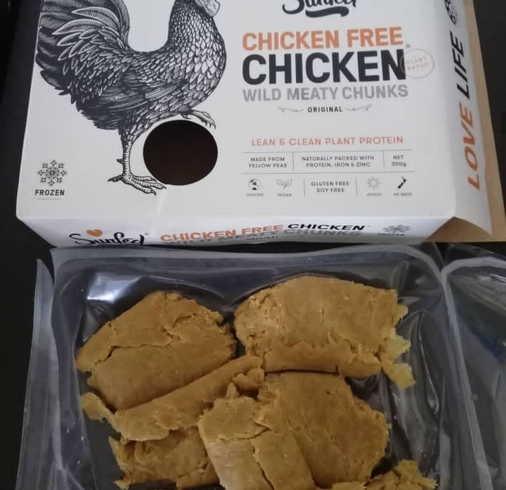 photo of Sunfed Sunfed® Chicken Free Chicken™ Wild Meaty Chunks shared by @steffbelly on  01 Apr 2020 - review