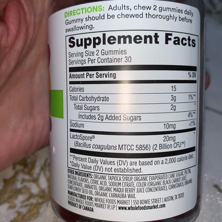 photo of 365 whole food market Probiotic Gummies shared by @usa-ute on  22 Sep 2022 - review