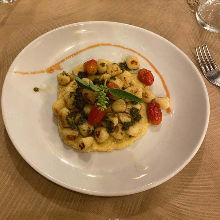 photo of Nuna Ristorante Naturale Gnocchi di patate con crema di ceci, pesto di basilico e pomodorini shared by @claudiaclementi on  24 Jul 2022 - review