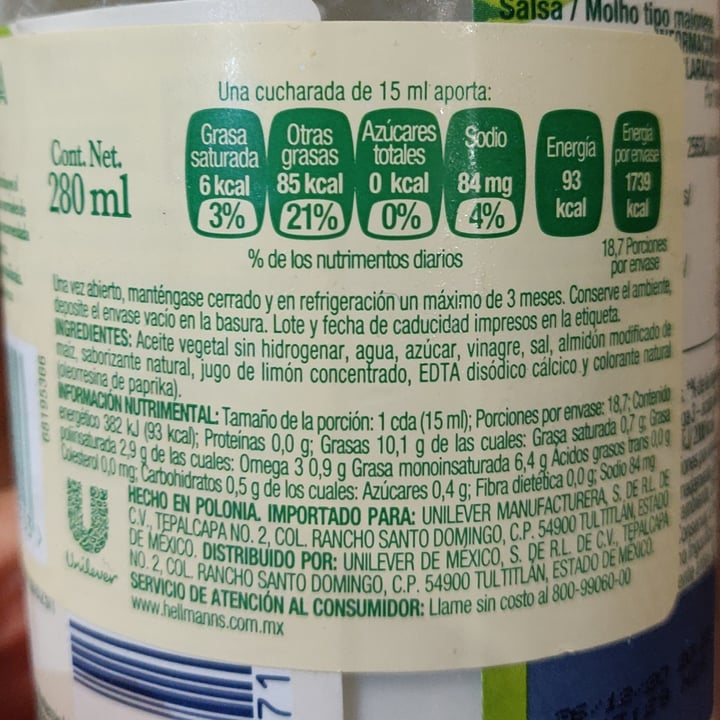 review photo of Hellmann’s Hellman’s Vegan Mayonnaise shared by @jorgecesar on 30 Jul 2020 - review