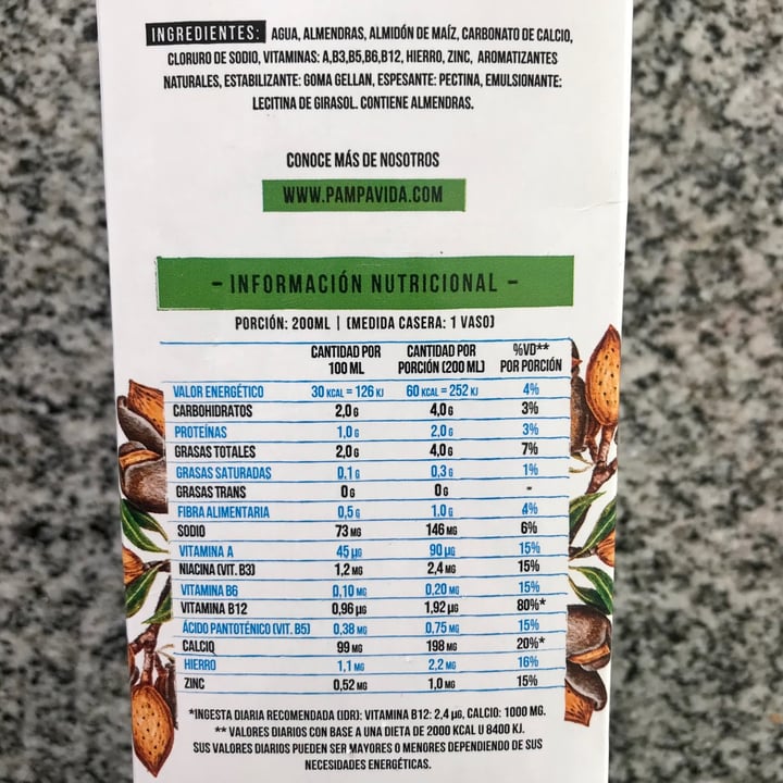 review photo of Pampa Vida Leche de Almendras Sin Azúcar shared by @alegibert on 27 Jul 2021 - review