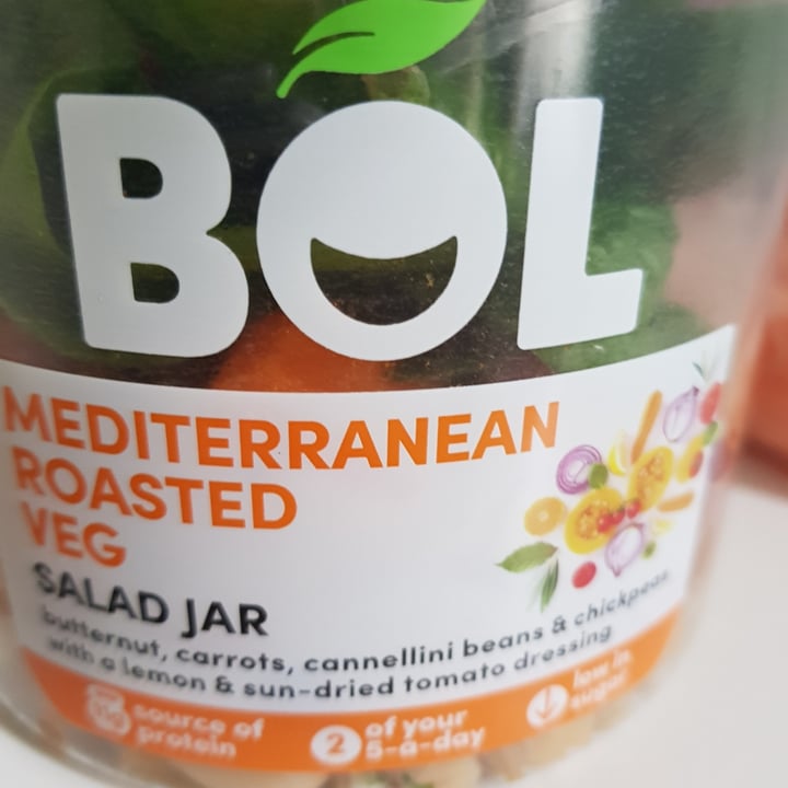 photo of BOL Mediterranean roasted veg salad jar shared by @vegancybele on  31 Oct 2020 - review