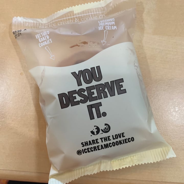 review photo of The Ice Cream & Cookie Co Vegan Dark Chocolate Ice Cream Sandwich shared by @jashment on 26 Nov 2020 - review