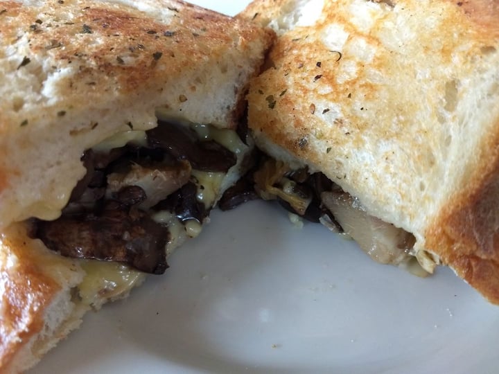 photo of Paradigm Coffee and Music Artishroom Sandwich with vegan cheese shared by @veganthatvegans on  18 May 2019 - review