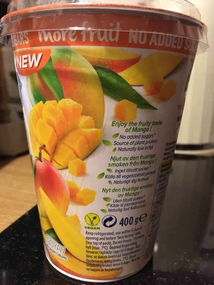 review photo of Alpro Mango Yogurt (No Added Sugars) shared by @kymwhittet on 18 Mar 2019 - review