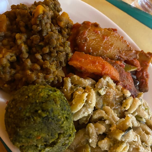 Foto do prato “Seitan alla pizzaiola”
