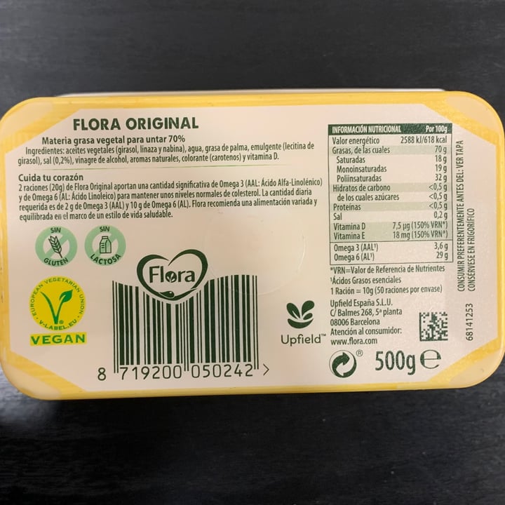 photo of Flora Flora Margarina Vegetal Original shared by @nayelisagastume on  26 Mar 2021 - review