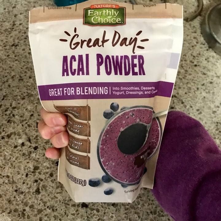 photo of Nature’s Earthly Choice Acai powder shared by @thevegfriend on  15 Apr 2022 - review
