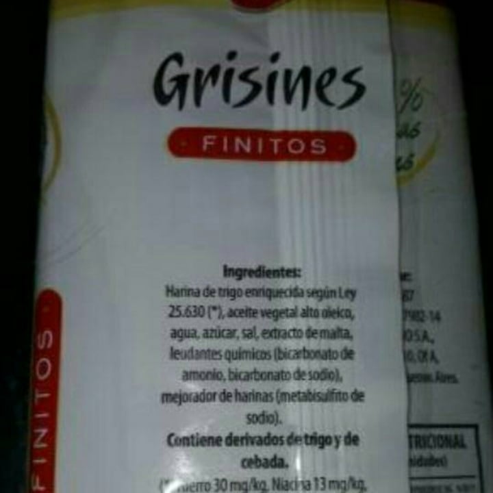 photo of Primer Precio Grisines shared by @florvegan on  03 Jun 2020 - review