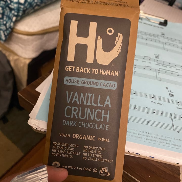 photo of Hu Kitchen Vanilla crunch dark chocolate shared by @krights20 on  27 Jan 2022 - review