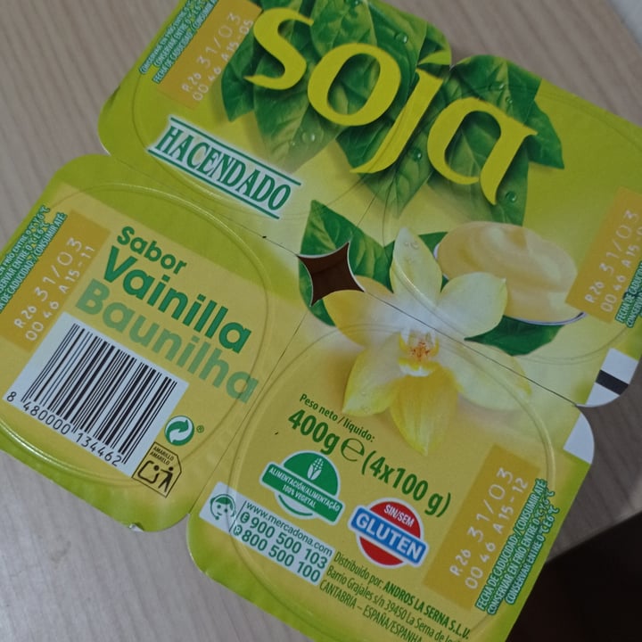 photo of Hacendado Yogur de soja sabor vainilla shared by @huellavegana on  17 Mar 2022 - review