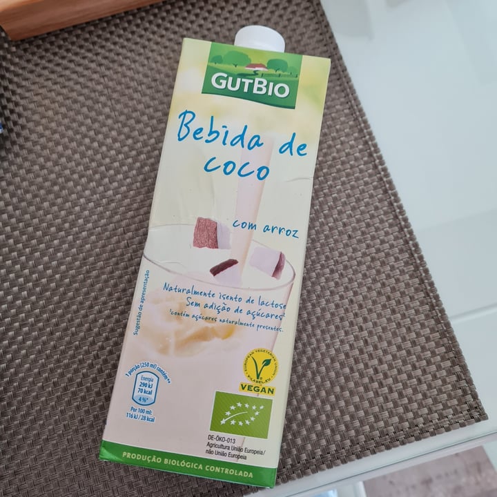 photo of GutBio Bebida de coco com arroz shared by @lenibrendel on  12 Sep 2021 - review