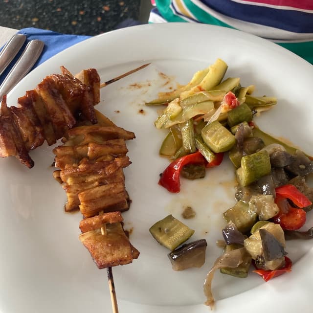 Foto do prato “Arrosticini di Seitan”