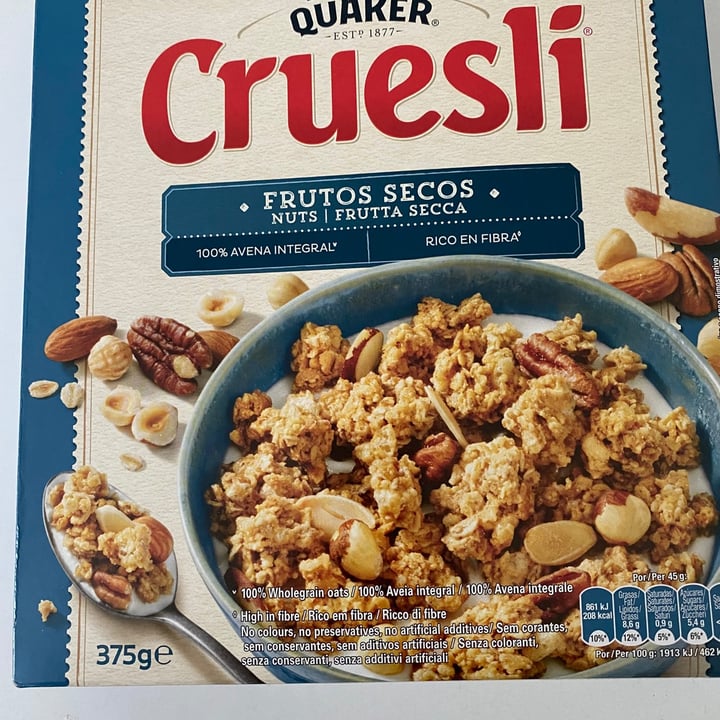 photo of Quaker Cruesli frutta secca shared by @m2000 on  29 Jul 2021 - review