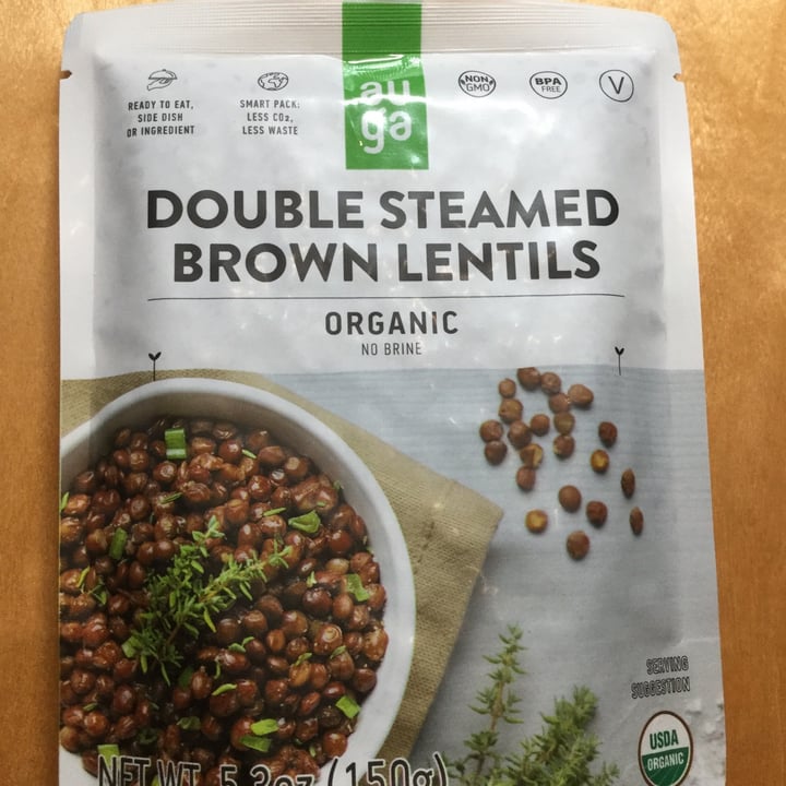 photo of Auga Double steamed brown lentils shared by @janetisvegan on  13 Aug 2021 - review