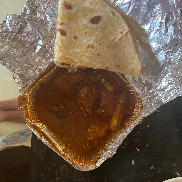 photo of The Vegan Chef Sandton Vish Curry And Roti shared by @kateemma5 on  15 Dec 2021 - review