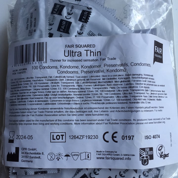 photo of Fair Squared GmbH Preservativi Ultra Sottili shared by @coccolandia on  06 Dec 2021 - review