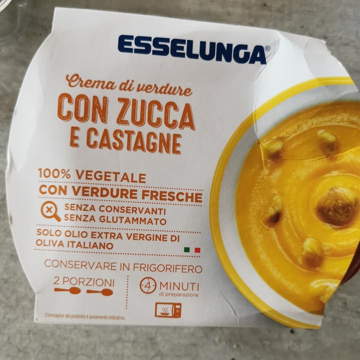 photo of  Esselunga Crema di Verdure con Zucca e Castagne shared by @elianamarley on  28 Nov 2022 - review
