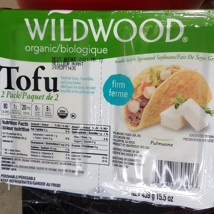 photo of Wildwood Organic Tofu - Firm shared by @hbchic on  14 Feb 2021 - review