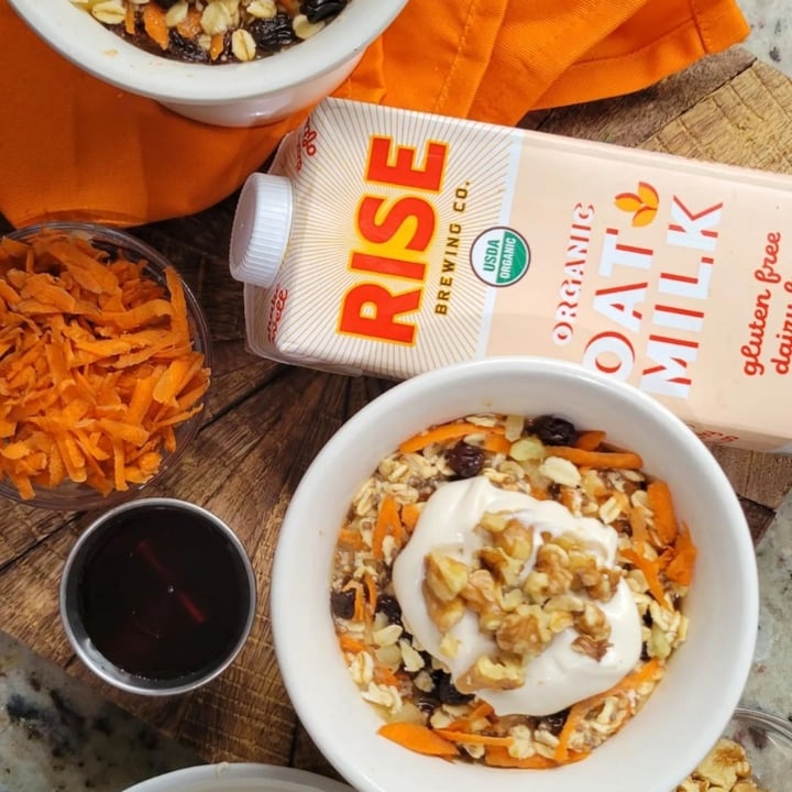 review photo of Rise brewing co . Organic Oat Milk shared by @plantbasedgingr on 18 May 2022 - review