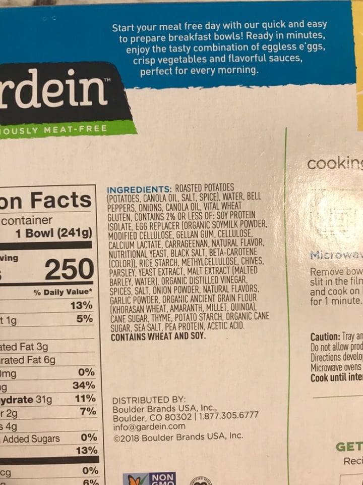 photo of Gardein Stea'k and E'ggs Breakfast Bowl shared by @dianna on  21 Jun 2019 - review