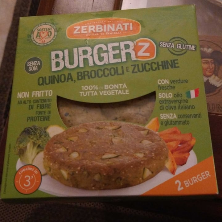 photo of Zerbinati Burger'Z Quinoa, Broccoli e Zucchine shared by @alessiaturelli on  22 Nov 2021 - review