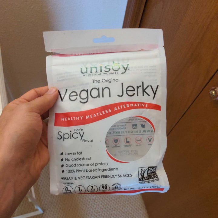 photo of Unisoy Vegan Jerky: Spicy shared by @michaelpearce on  30 May 2022 - review