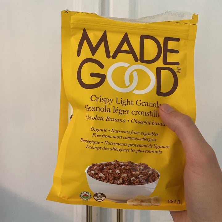 photo of Made Good Chocolate Banana Crispy Light Granola shared by @shntrnr on  26 Jun 2021 - review