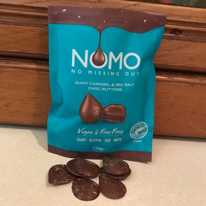 review photo of NOMO Giant caramel and sea salt chocolate buttons shared by @emilyyyy on 03 Sep 2021 - review