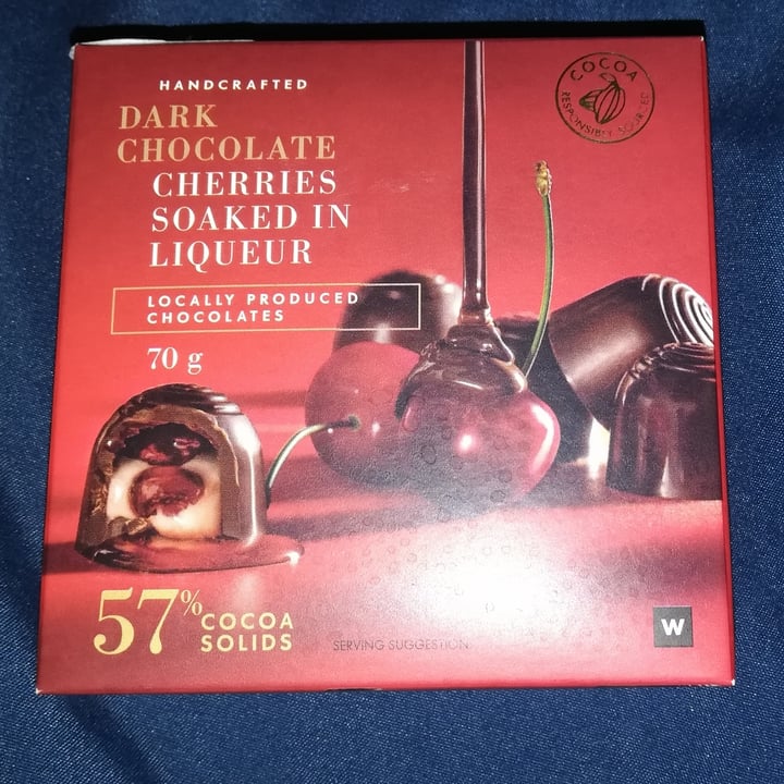 photo of Woolworths Food Dark chocolate cherries soaked in liqueur shared by @natasha1912 on  27 Dec 2020 - review