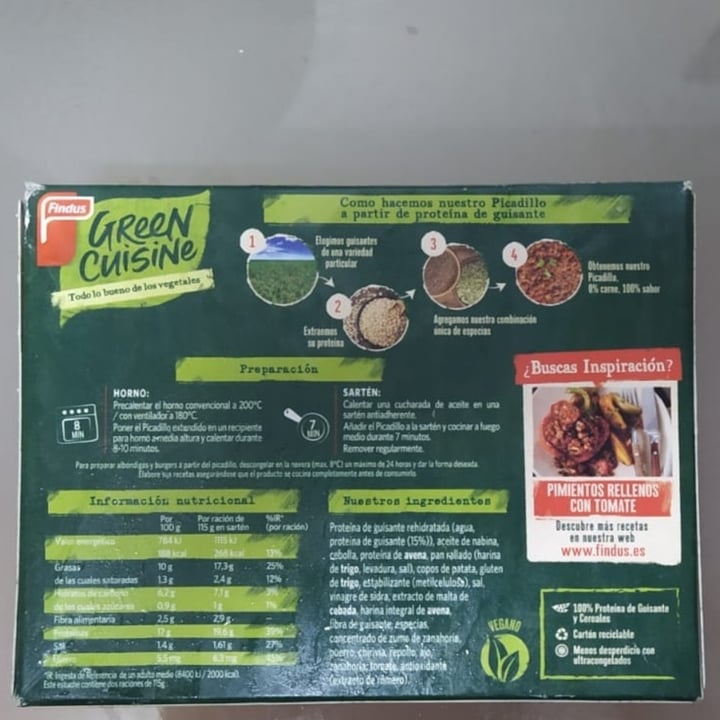 photo of Findus Picadillo de Proteína de Guisante (Carne picada) shared by @vegan-ana on  05 Jul 2021 - review