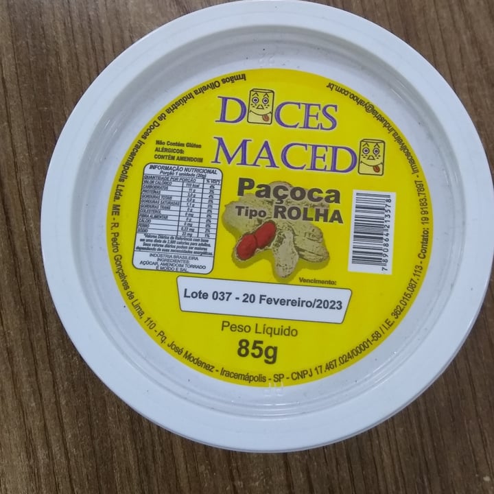 photo of Doces macedo Paçoca tipo rolha shared by @marianabuono on  22 Aug 2022 - review