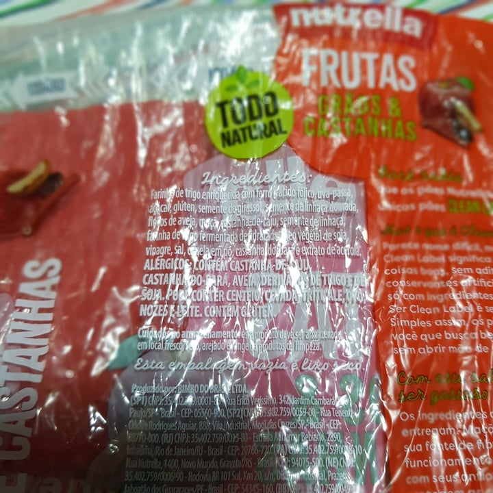 photo of Nutrella Pão frutas grãos e castanhas shared by @barbarizar on  28 Jun 2022 - review