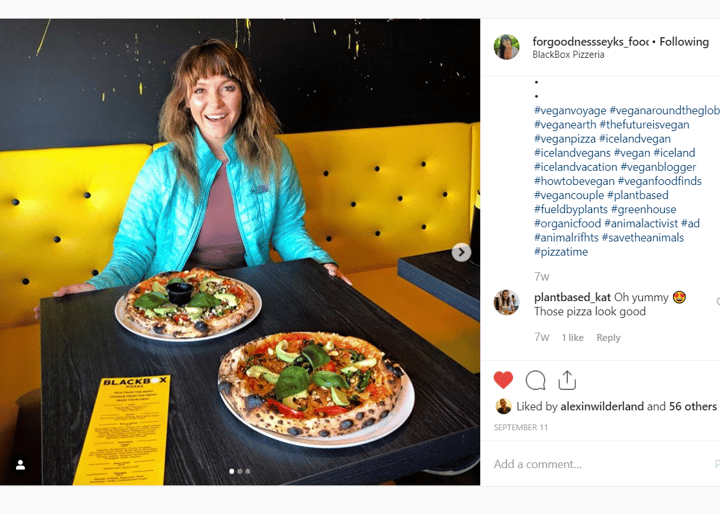 review photo of Blackbox Pizzeria Vegan Pizza shared by @forgoodnessseyks on 31 Oct 2019 - review